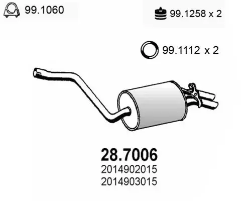 Handler.Part End silencer ASSO 287006 1