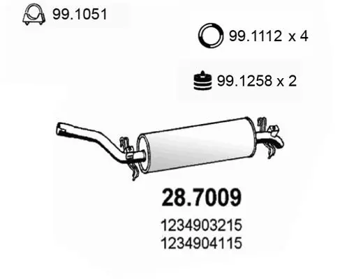 Handler.Part End silencer ASSO 287009 1