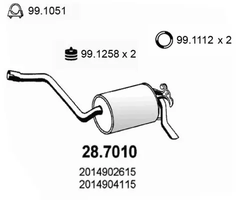 Handler.Part End silencer ASSO 287010 1