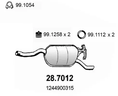 Handler.Part End silencer ASSO 287012 1