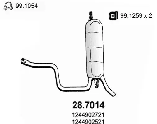 Handler.Part End silencer ASSO 287014 1