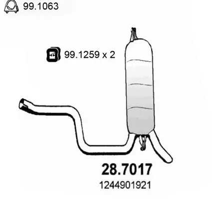 Handler.Part End silencer ASSO 287017 1