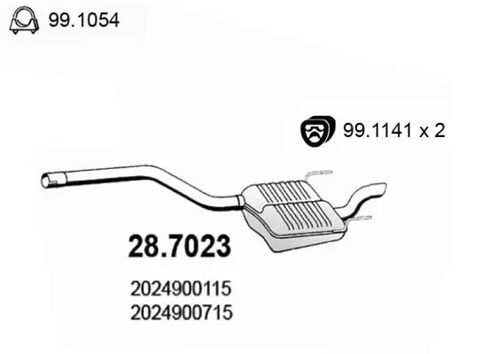 Handler.Part End silencer ASSO 287023 1