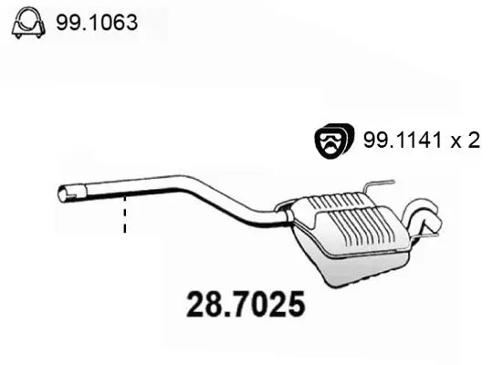 Handler.Part End silencer ASSO 287025 1