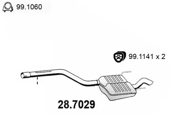 Handler.Part End silencer ASSO 287029 1