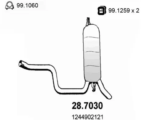 Handler.Part End silencer ASSO 287030 1