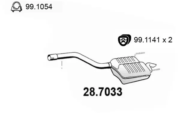 Handler.Part End silencer ASSO 287033 1