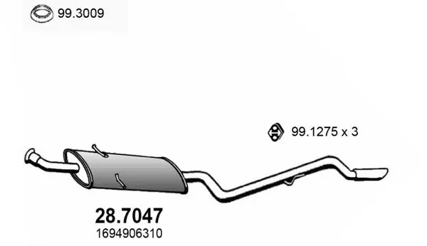 Handler.Part End silencer ASSO 287047 1