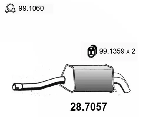 Handler.Part End silencer ASSO 287057 1