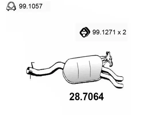 Handler.Part End silencer ASSO 287064 1