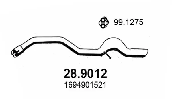 Handler.Part Exhaust pipe ASSO 289012 1