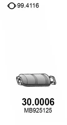 Handler.Part Catalytic converter ASSO 300006 1