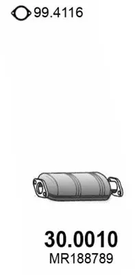 Handler.Part Catalytic converter ASSO 300010 1