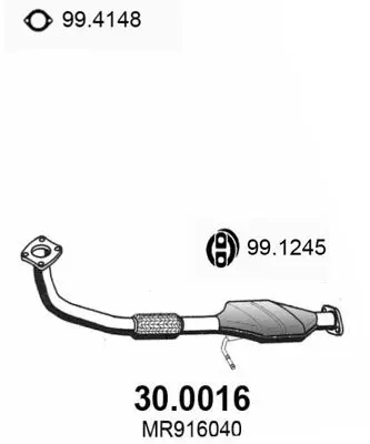 Handler.Part Catalytic converter ASSO 300016 1