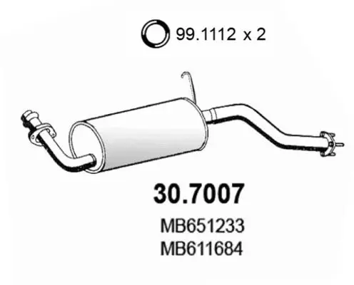 Handler.Part End silencer ASSO 307007 1