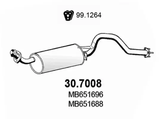 Handler.Part End silencer ASSO 307008 1