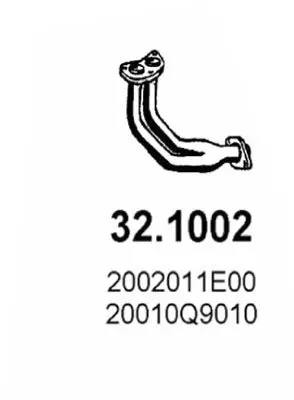 Handler.Part Exhaust pipe ASSO 321002 1