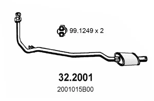 Handler.Part Front silencer ASSO 322001 1