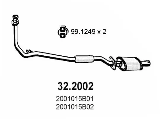 Handler.Part Front silencer ASSO 322002 1