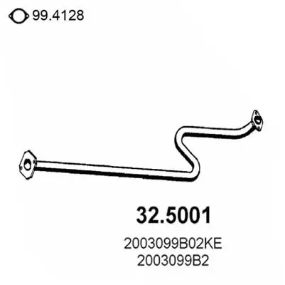 Handler.Part Exhaust pipe ASSO 325001 1