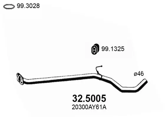 Handler.Part Exhaust pipe ASSO 325005 1