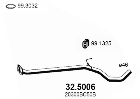 Handler.Part Exhaust pipe ASSO 325006 1