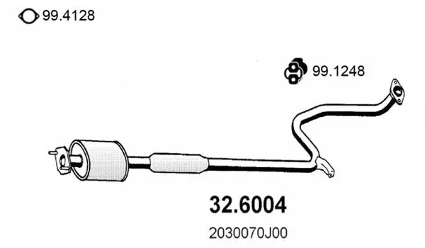 Handler.Part Middle silencer ASSO 326004 1