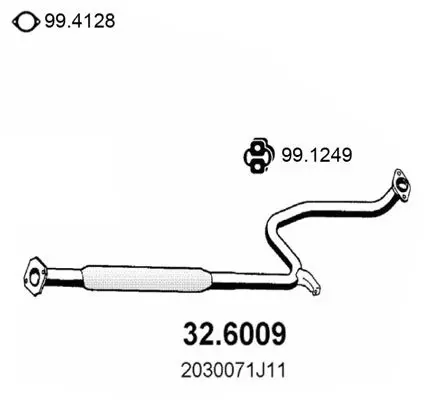 Handler.Part Middle silencer ASSO 326009 1