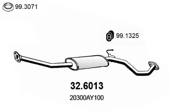 Handler.Part Middle silencer ASSO 326013 1