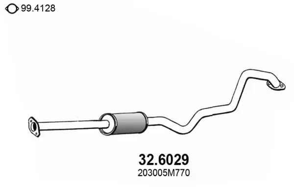 Handler.Part Middle silencer ASSO 326029 1