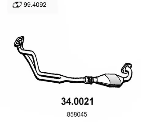 Handler.Part Catalytic converter ASSO 340021 1