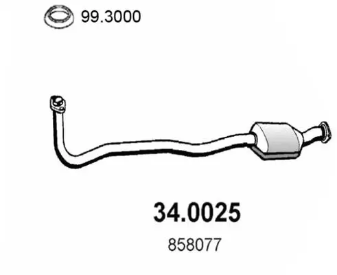 Handler.Part Catalytic converter ASSO 340025 1