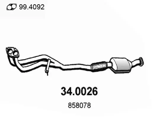 Handler.Part Catalytic converter ASSO 340026 1