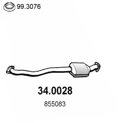 Handler.Part Catalytic converter ASSO 340028 1