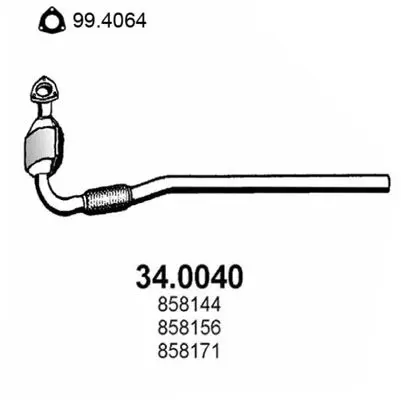 Handler.Part Catalytic converter ASSO 340040 1