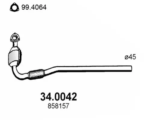 Handler.Part Catalytic converter ASSO 340042 1