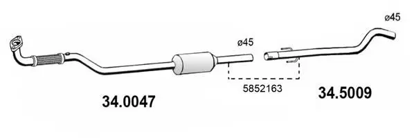 Handler.Part Catalytic converter ASSO 340047 1