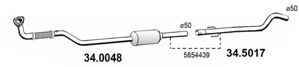 Handler.Part Catalytic converter ASSO 340048 1