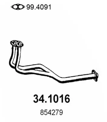 Handler.Part Exhaust pipe ASSO 341016 1