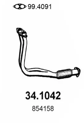 Handler.Part Exhaust pipe ASSO 341042 1