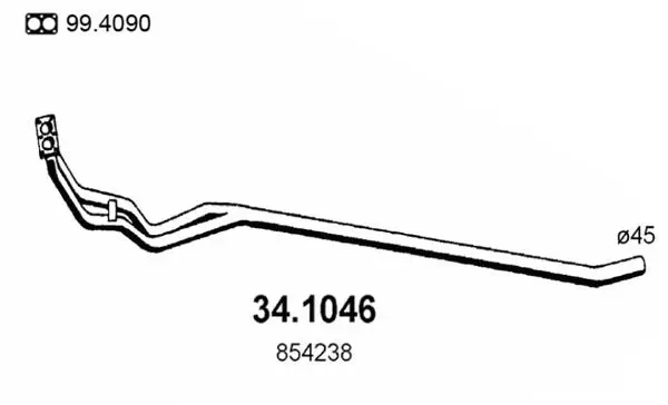 Handler.Part Exhaust pipe ASSO 341046 1