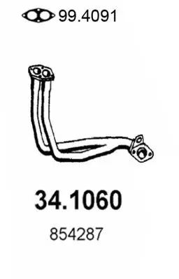 Handler.Part Exhaust pipe ASSO 341060 1