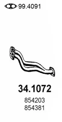 Handler.Part Exhaust pipe ASSO 341072 1