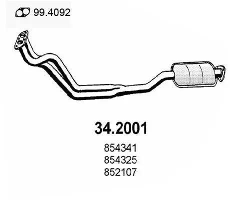 Handler.Part Front silencer ASSO 342001 1