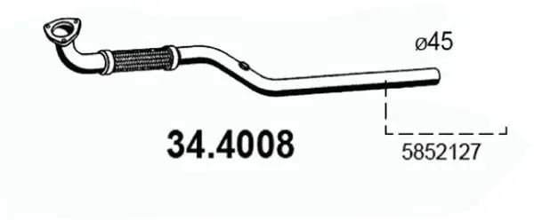 Handler.Part Exhaust pipe ASSO 344008 1