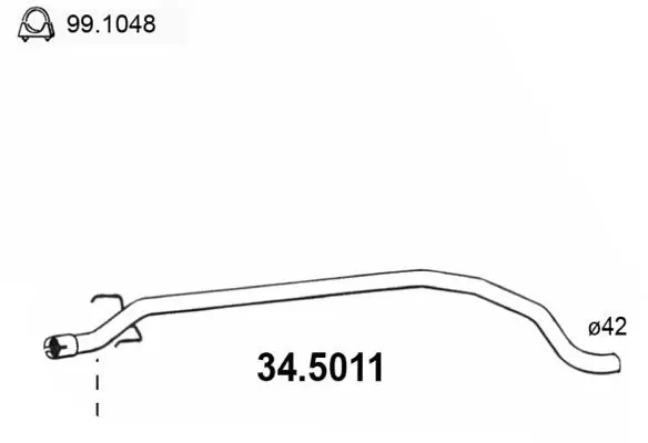 Handler.Part Exhaust pipe ASSO 345011 1