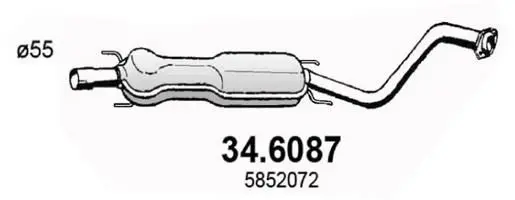 Handler.Part Middle silencer ASSO 346087 1