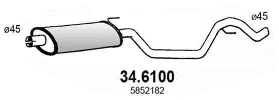 Handler.Part Middle silencer ASSO 346100 1