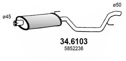 Handler.Part Middle silencer ASSO 346103 1