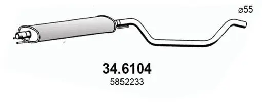 Handler.Part Middle silencer ASSO 346104 1